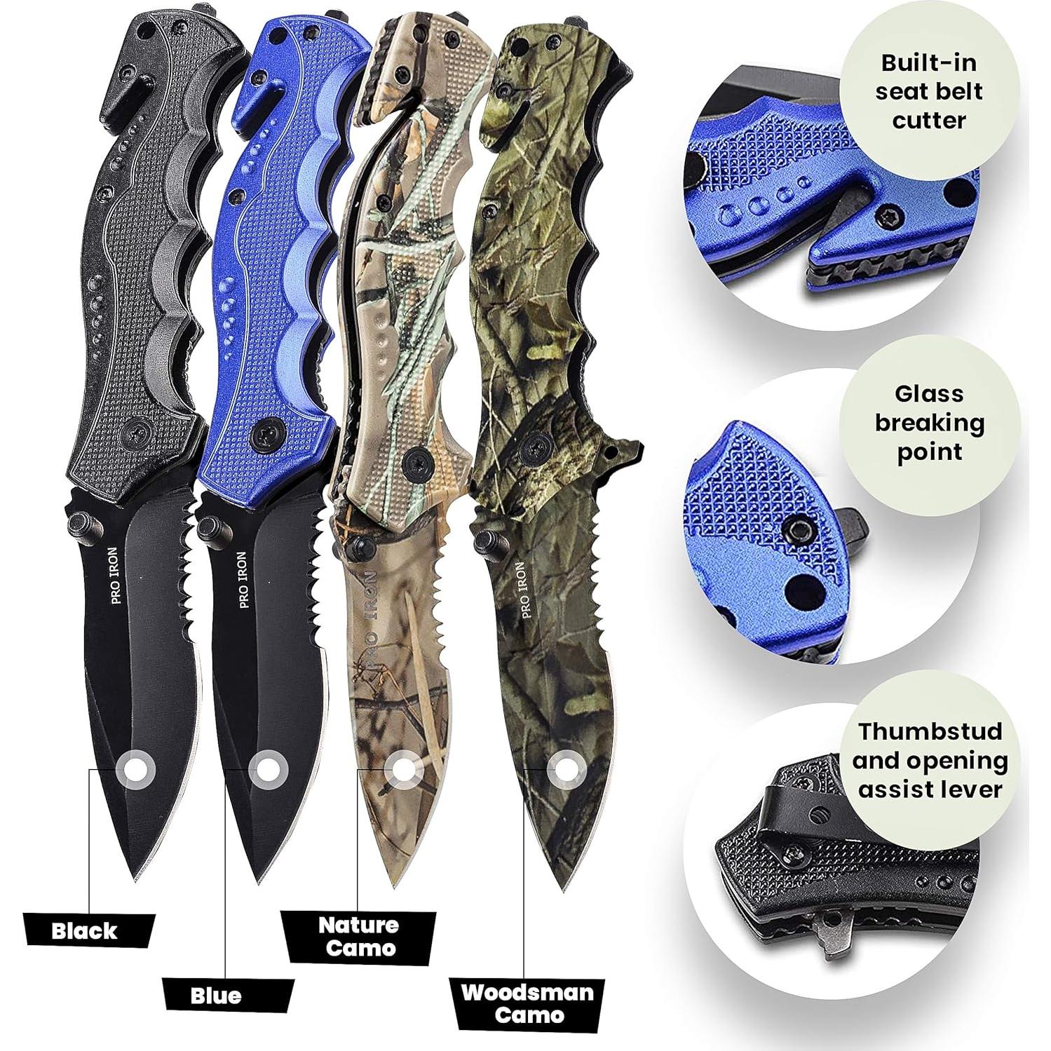 Cuchillo de Caza Plegable Epiken Woodsman Camo 2 Unidades