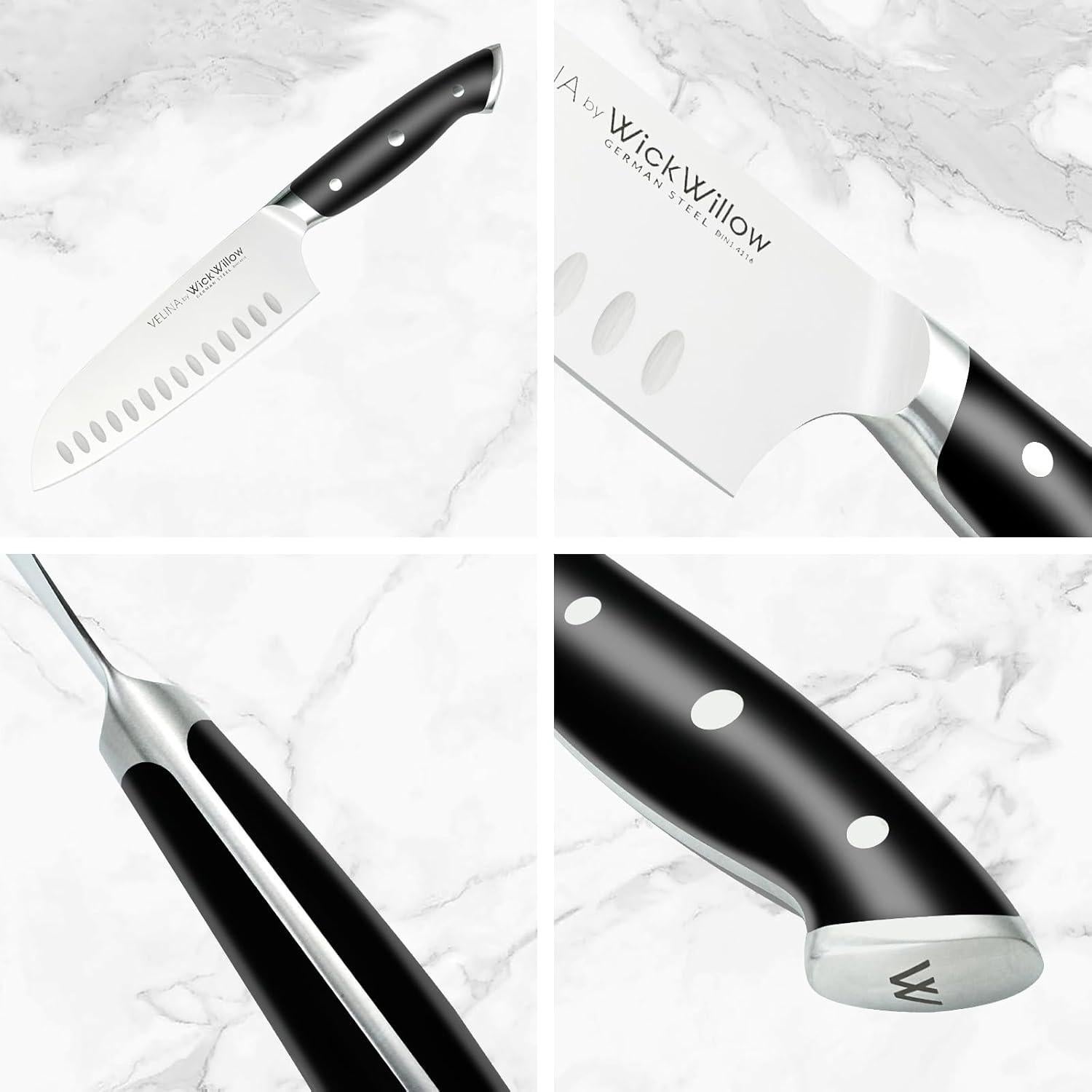 Cuchillo Santoku WICKWILLOW 17.78 cm Acero Alemán Ultra Afilado