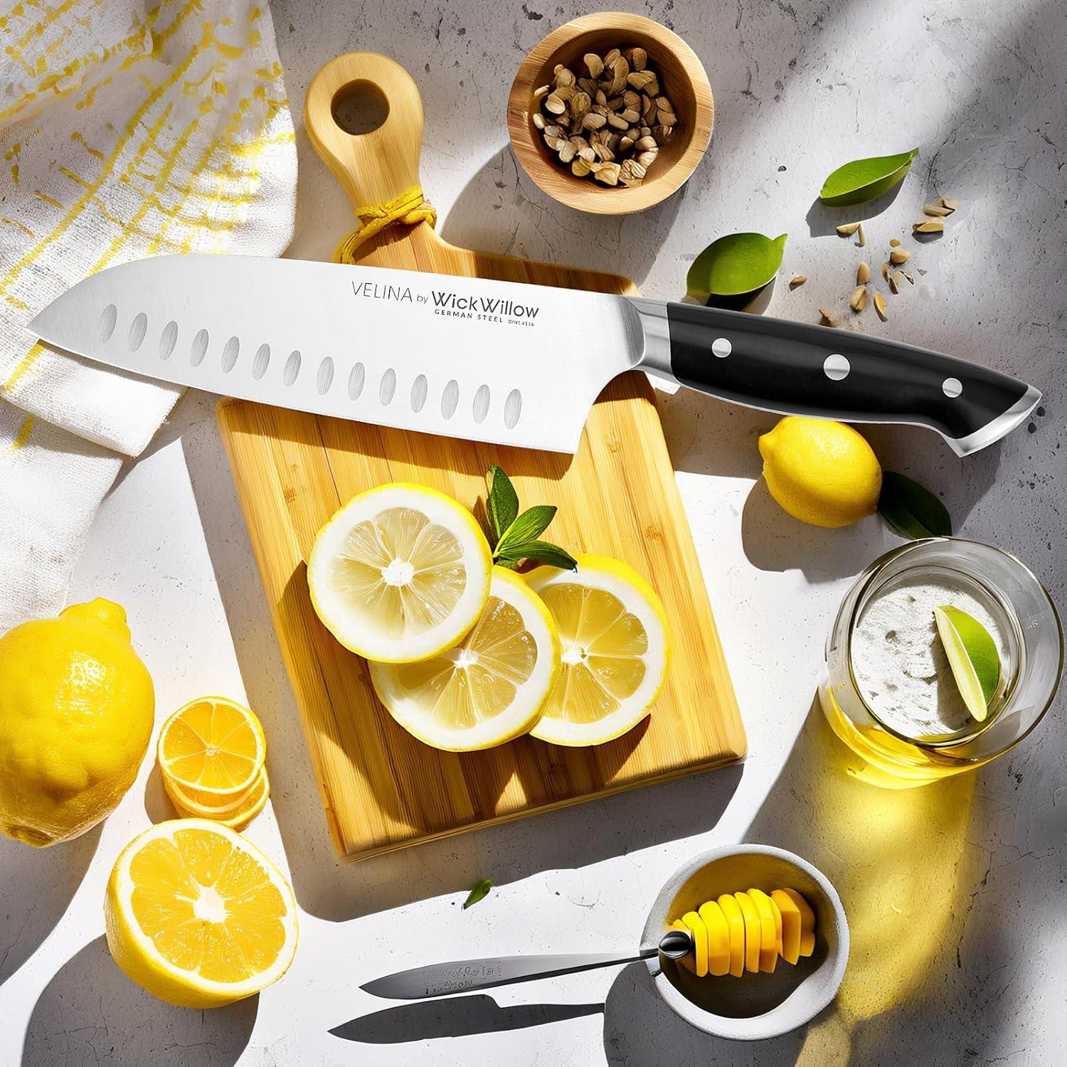 Cuchillo Santoku WICKWILLOW 17.78 cm Acero Alemán Ultra Afilado