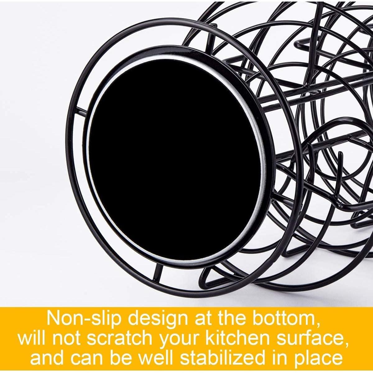 Soporte para Huevos Espiral de Metal Toplife Negro 40.9 cm