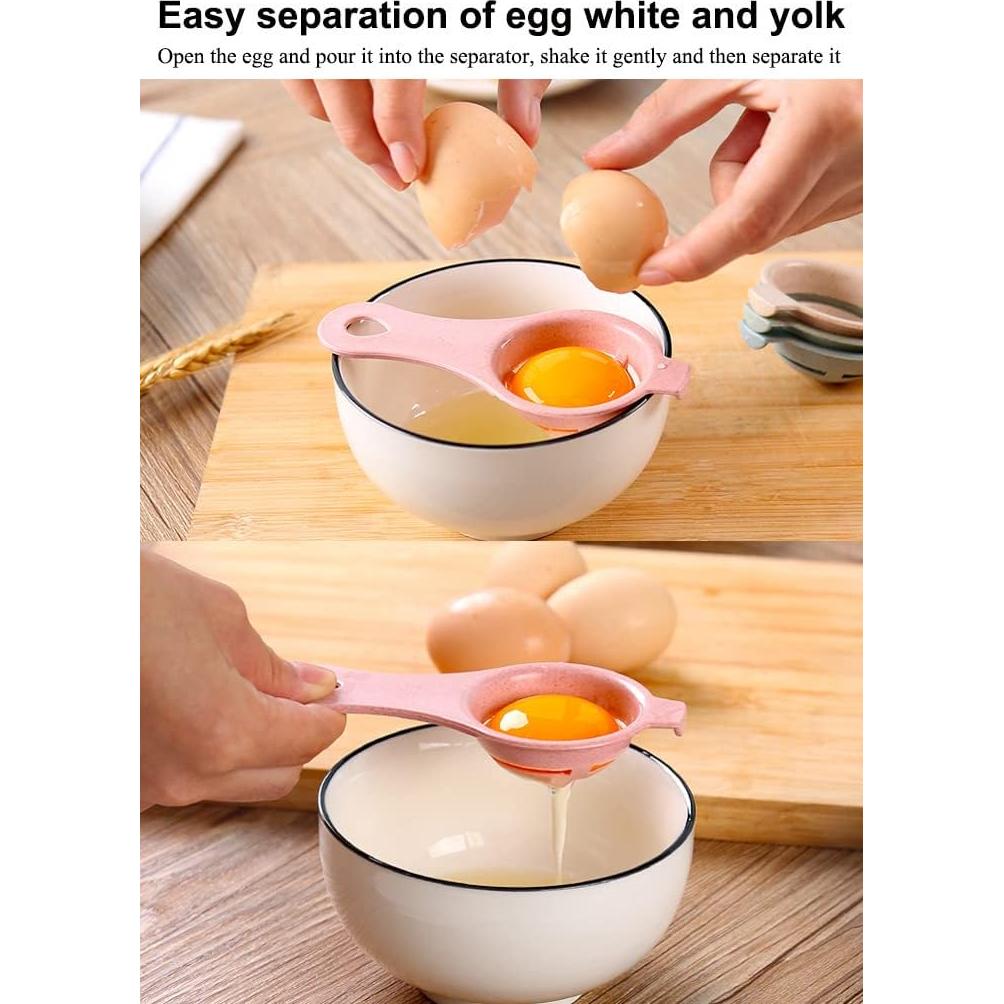Separador de Clara de Huevo AKOAK - 4 Pcs de Tallo de Trigo
