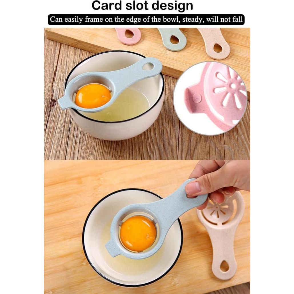 Separador de Clara de Huevo AKOAK - 4 Pcs de Tallo de Trigo