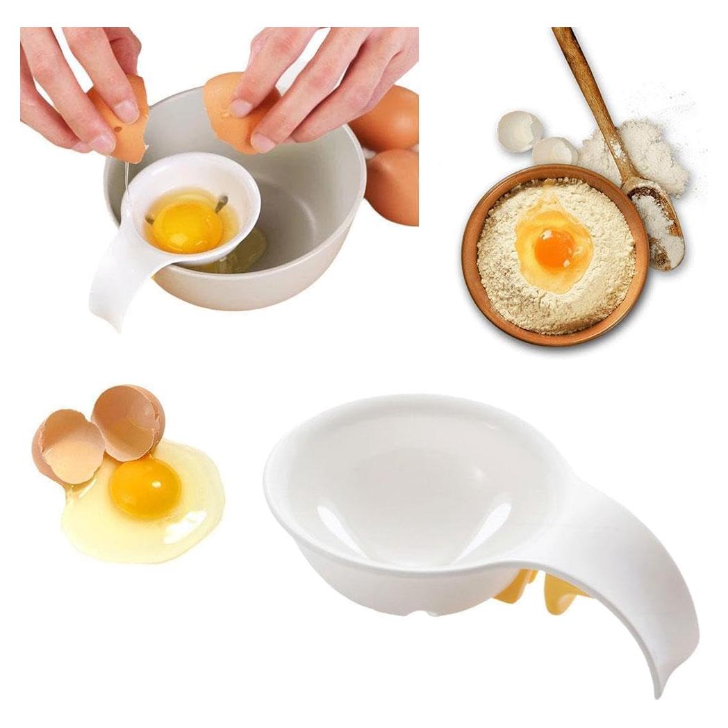 Separador de Yemas de Huevo Jinshining - Gadget de Cocina Blanco
