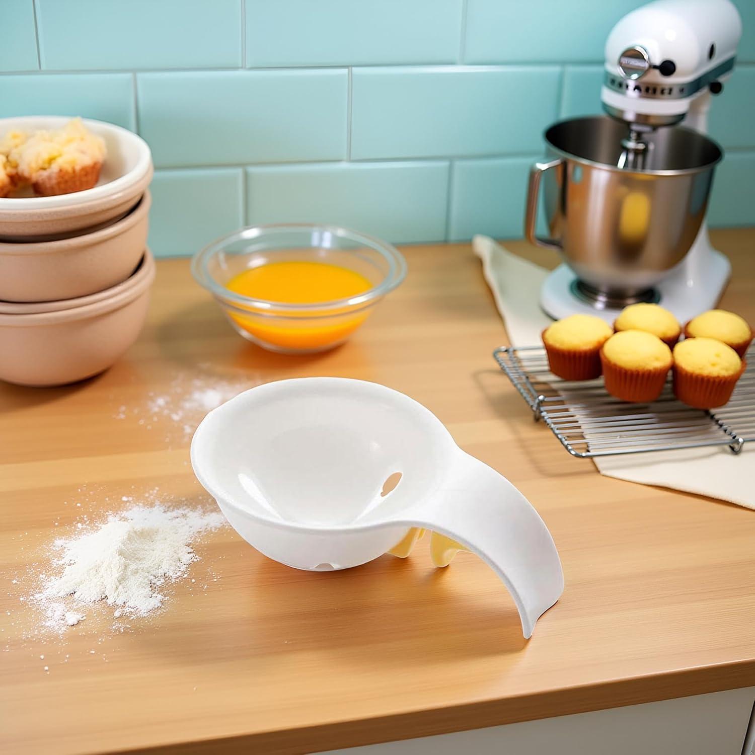 Separador de Yemas de Huevo Jinshining - Gadget de Cocina Blanco