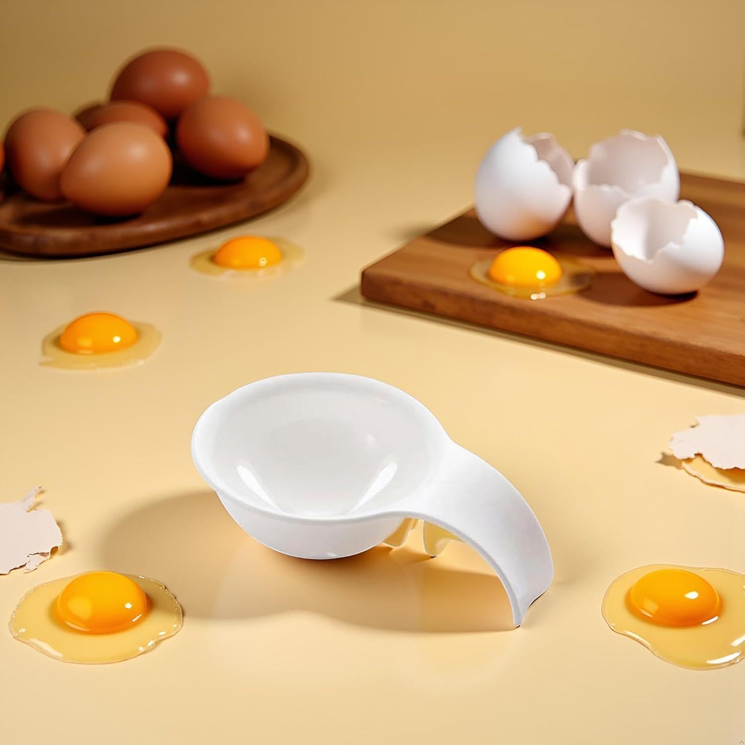 Separador de Yemas de Huevo Jinshining - Gadget de Cocina Blanco