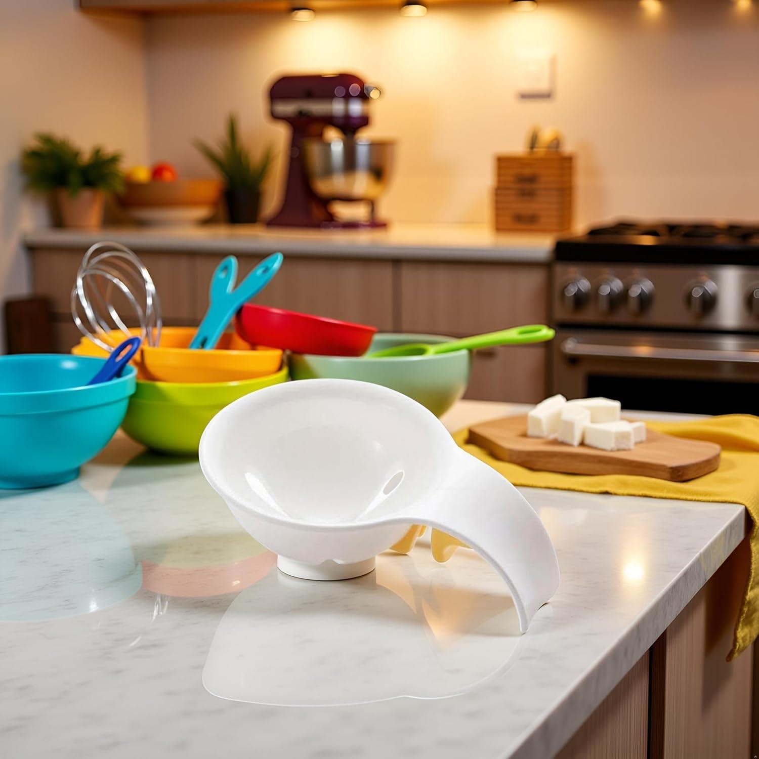 Separador de Yemas de Huevo Jinshining - Gadget de Cocina Blanco