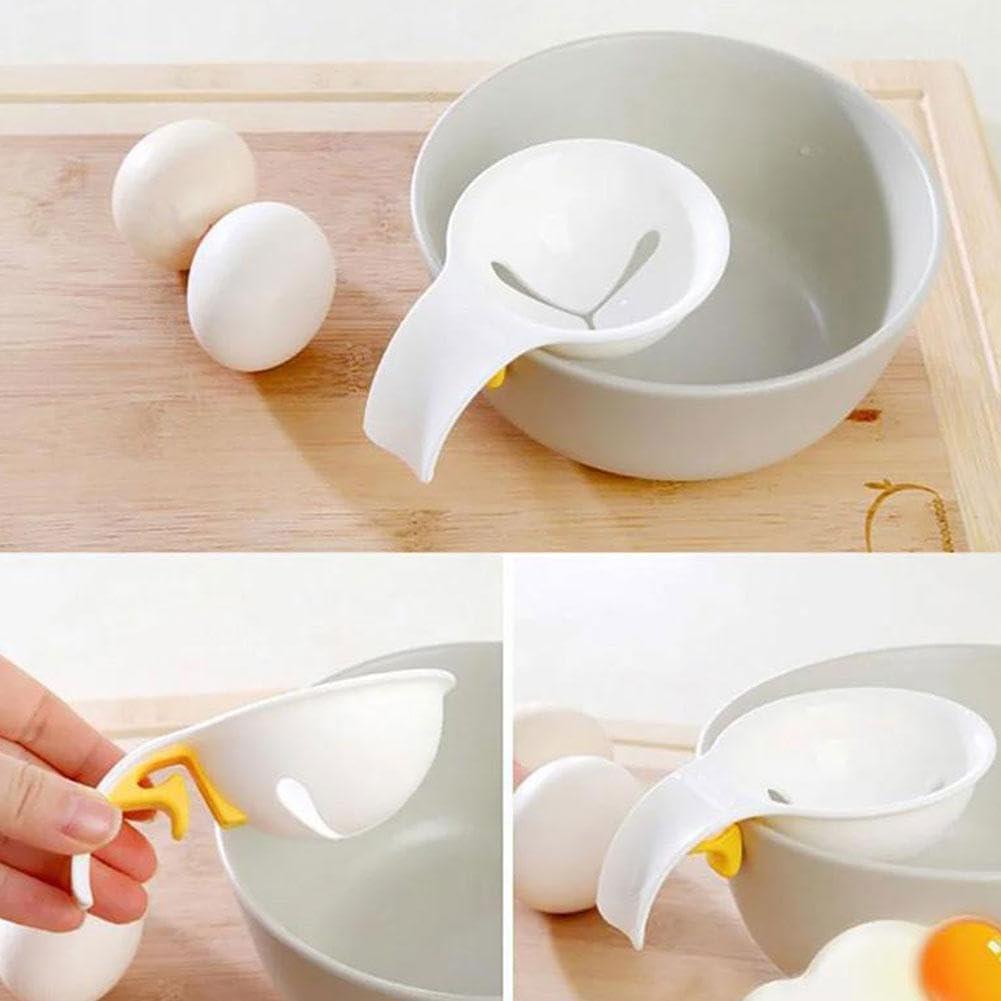Separador de Yemas de Huevo Jinshining - Gadget de Cocina Blanco