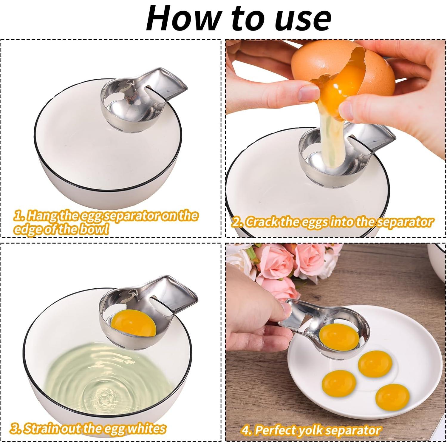 Separador de Yemas de Huevo BOXOB de Acero Inoxidable 8.9cm