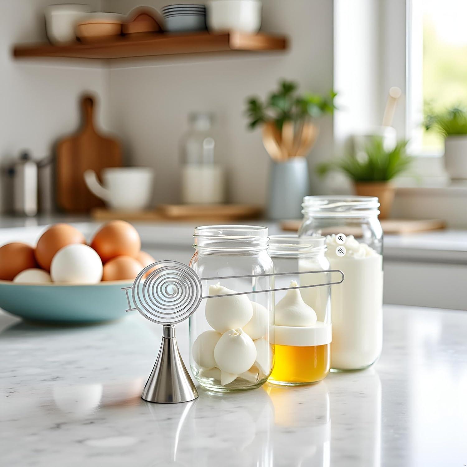 Separador de Huevos de Acero Inoxidable Wentoenapp - Gadget de Cocina