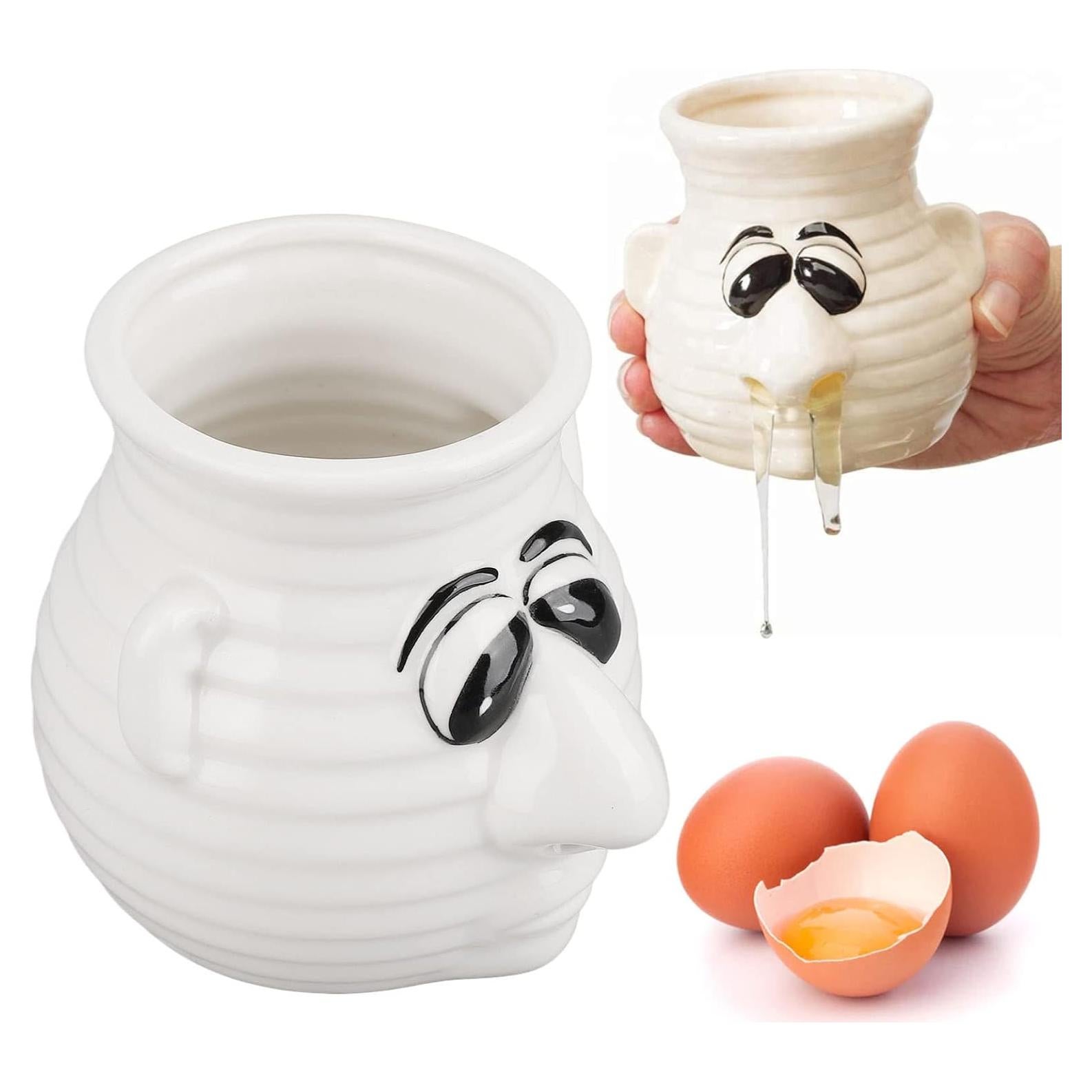 Separador de Huevos de Cerámica YEmirth con Diseño Divertido
