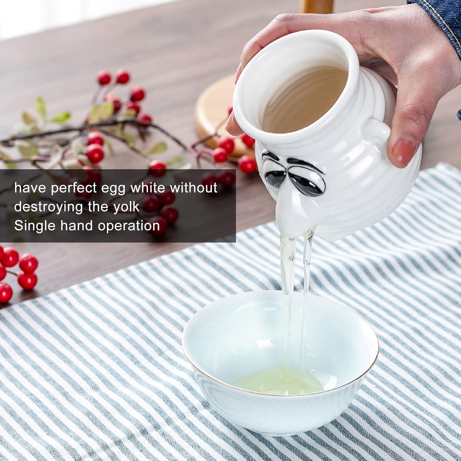 Separador de Huevos de Cerámica YEmirth con Diseño Divertido