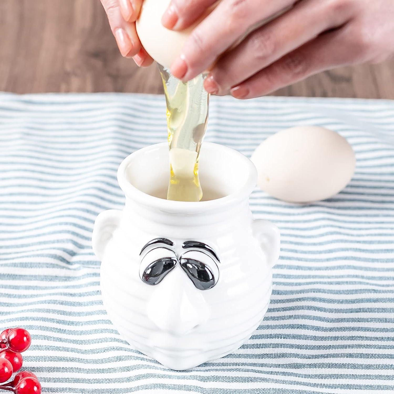 Separador de Huevos de Cerámica YEmirth con Diseño Divertido