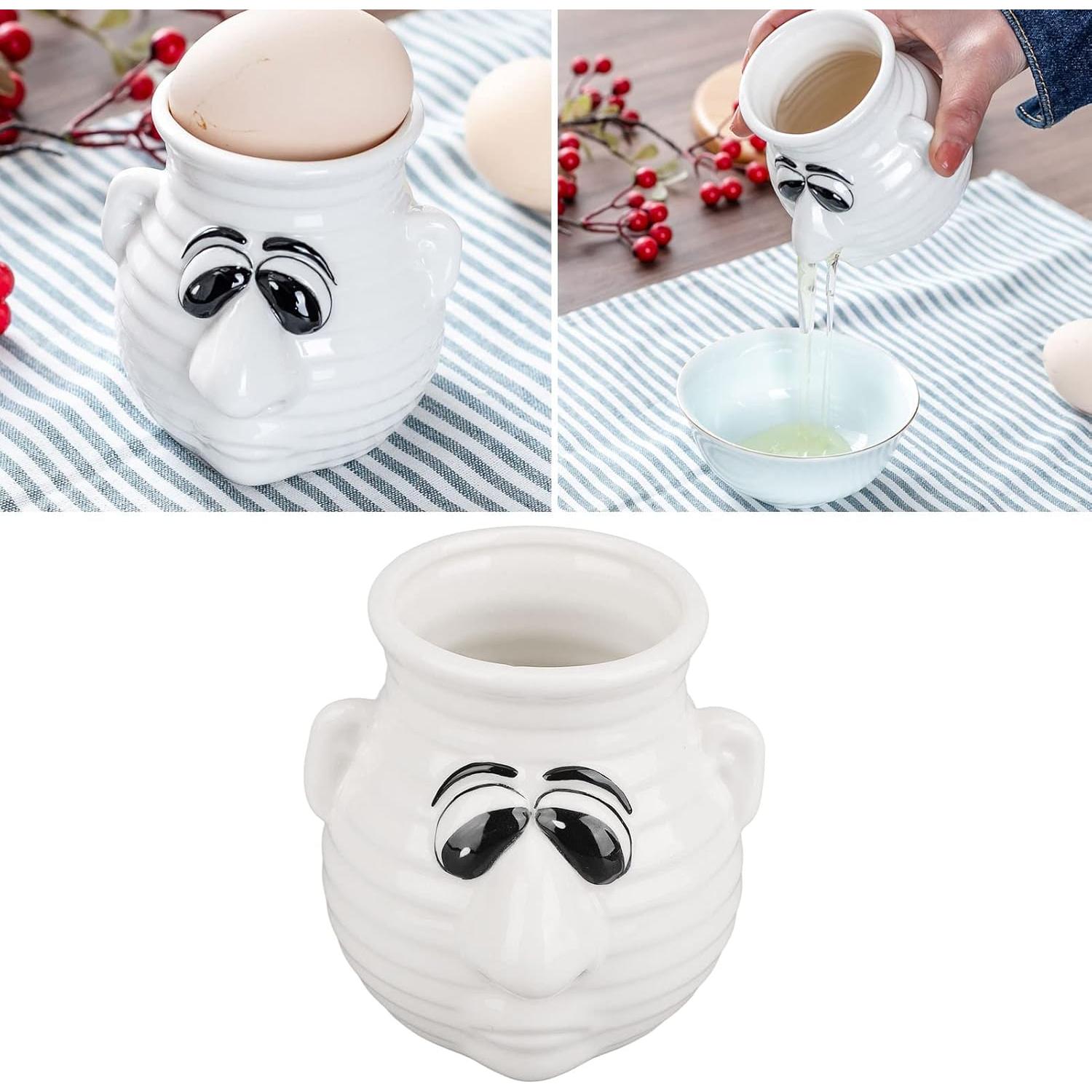 Separador de Huevos de Cerámica YEmirth con Diseño Divertido