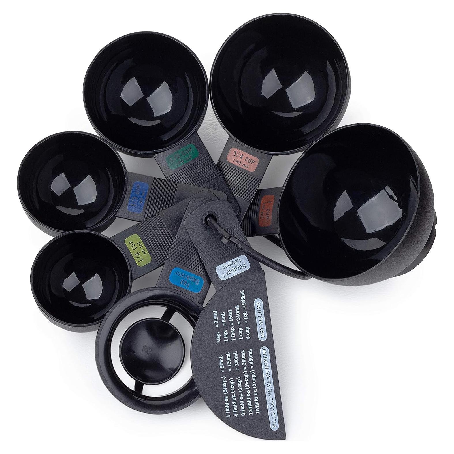 Conjunto de Tazas Medidoras Fox Run 4838 7 Piezas Negro