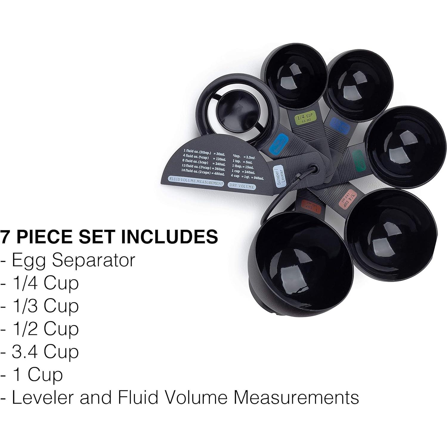 Conjunto de Tazas Medidoras Fox Run 4838 7 Piezas Negro