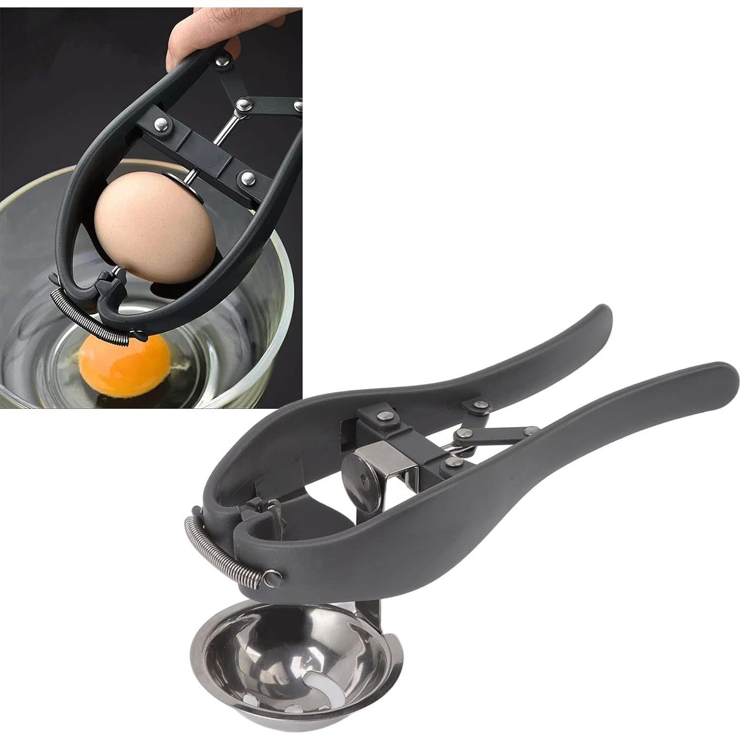 Stainless Steel Professional Egg Opener - Automatic Cracking Tool, Easy Eggshell Cutter, Hard & Soft-Boiled Eggs
