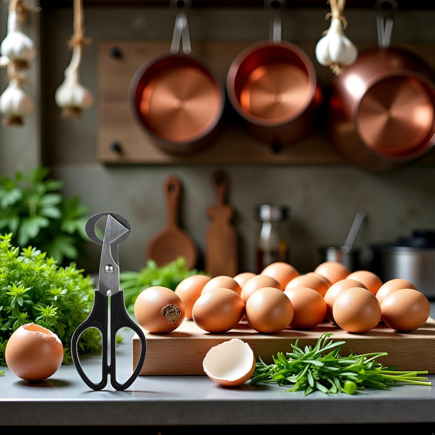 Cortador de Huevos de Codorniz Jowxsx Acero Inoxidable Negro