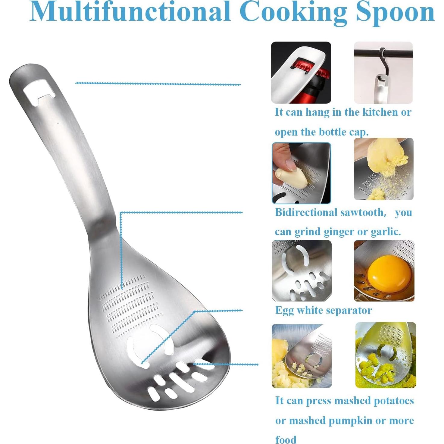 Cuchara Ranurada Multifuncional Vezyturly Acero Inoxidable 304