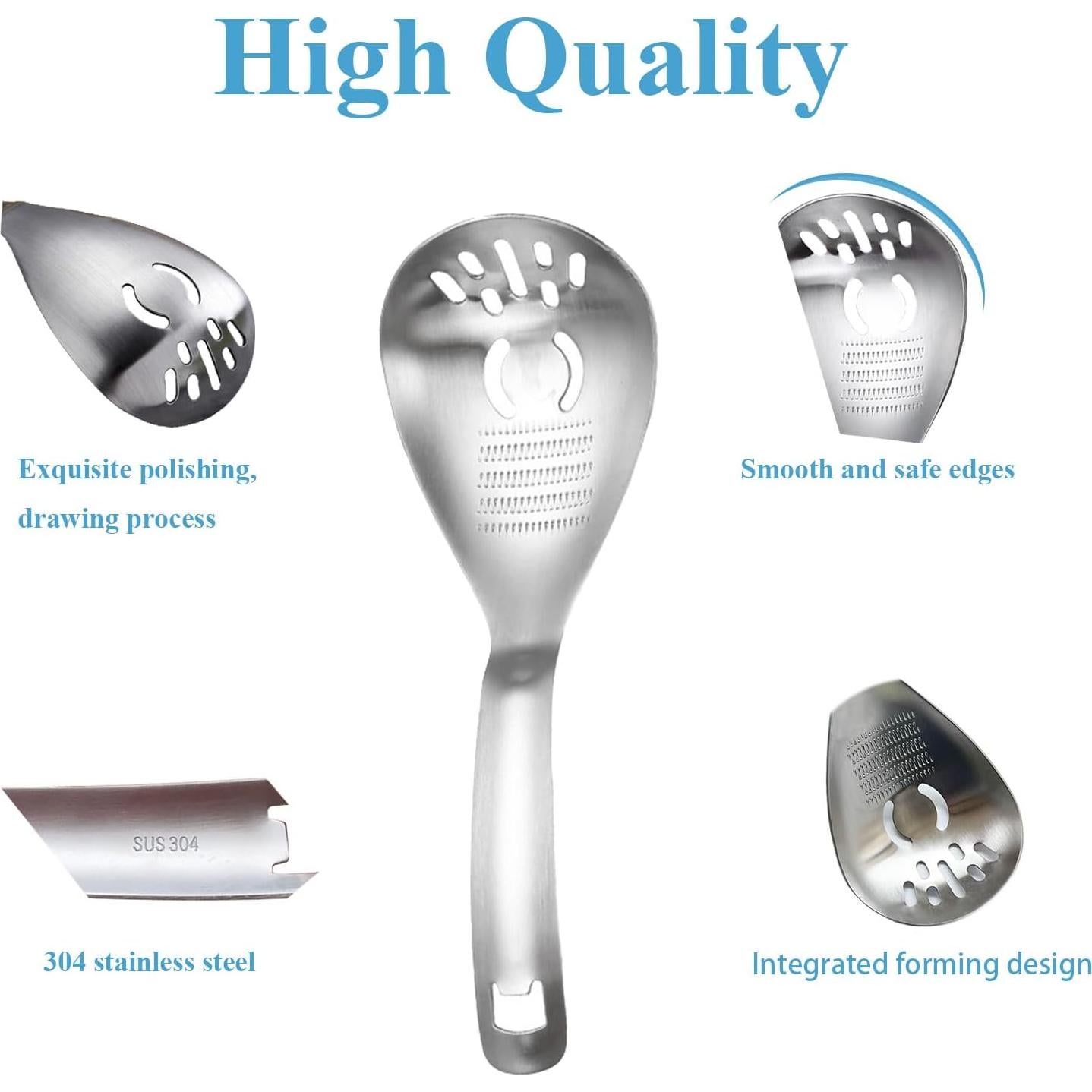 Cuchara Ranurada Multifuncional Vezyturly Acero Inoxidable 304