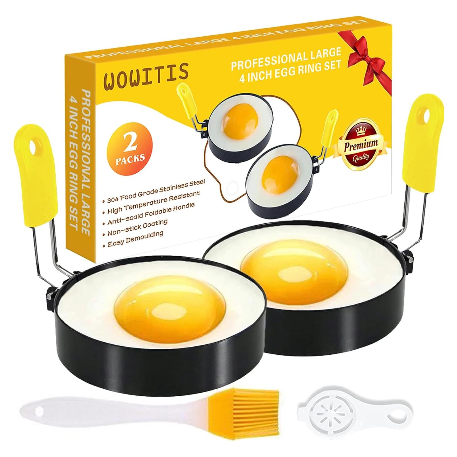 Anillo de Huevo Grande 10 cm Acero Inoxidable WOWITIS