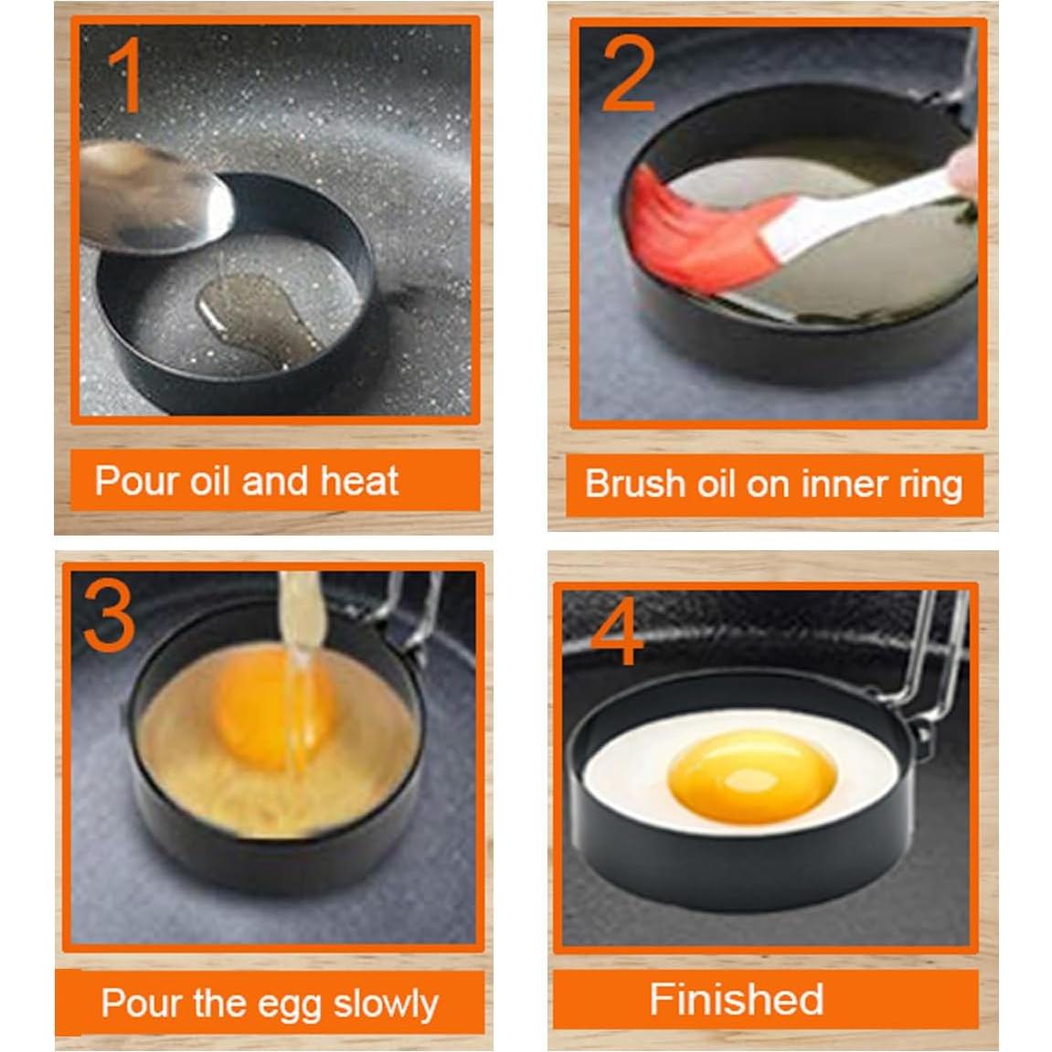 Anillo de Huevo Grande 10 cm Acero Inoxidable WOWITIS