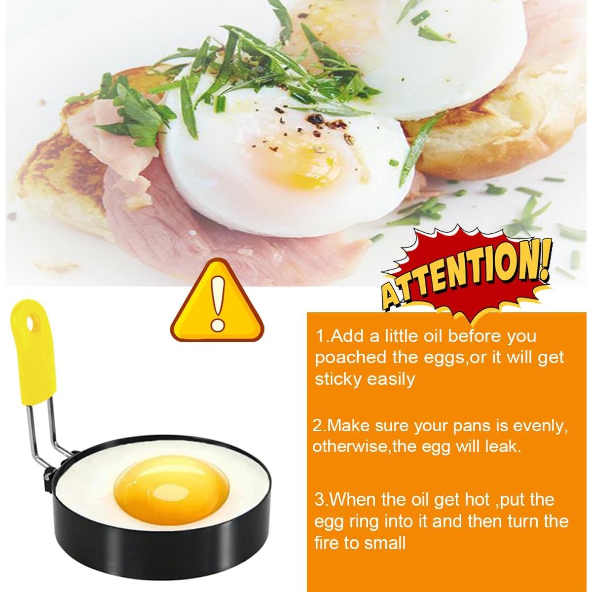 Anillo de Huevo Grande 10 cm Acero Inoxidable WOWITIS