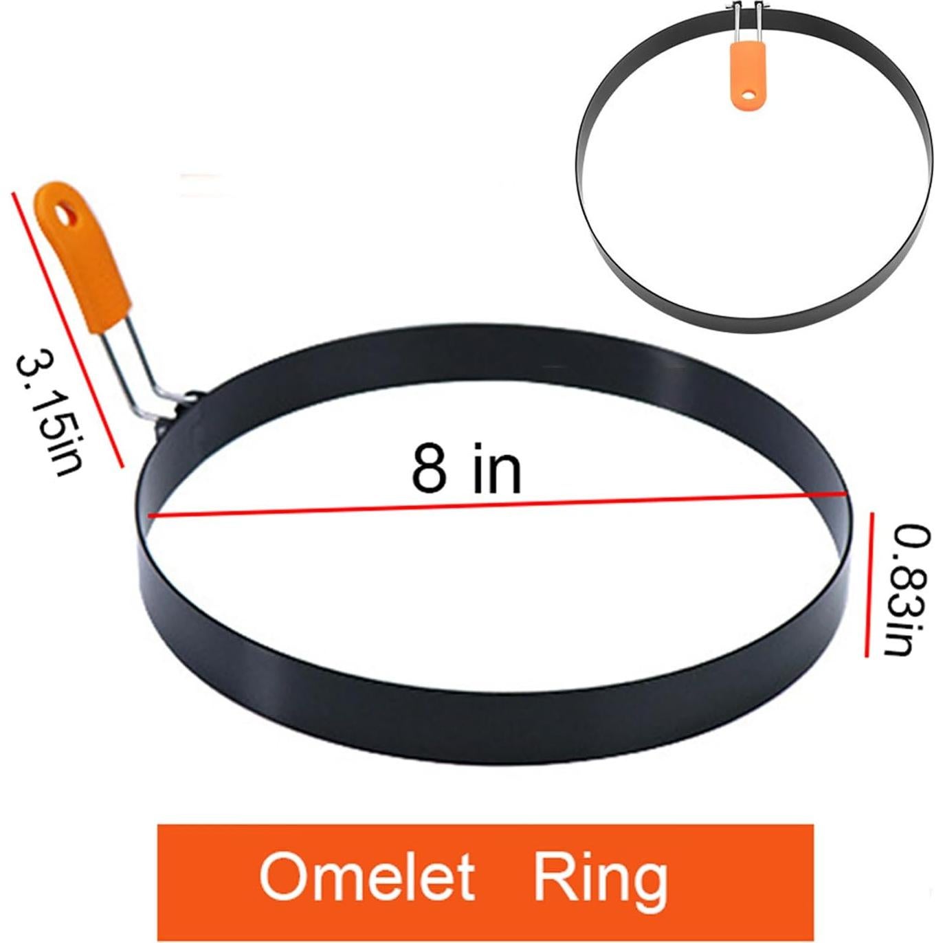 Anillos de Tortilla Grande WOWITIS 20 cm Acero Inoxidable 2 Pzs