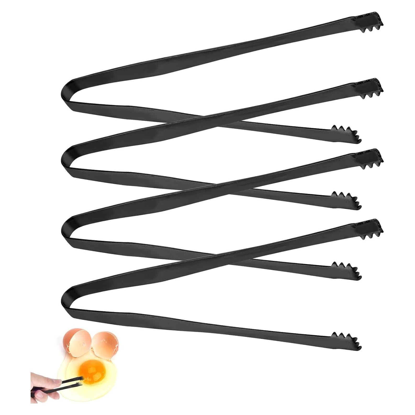 4 Pinzas de Acero Inoxidable BOXOB para Chalaza de Huevo 15.2 cm