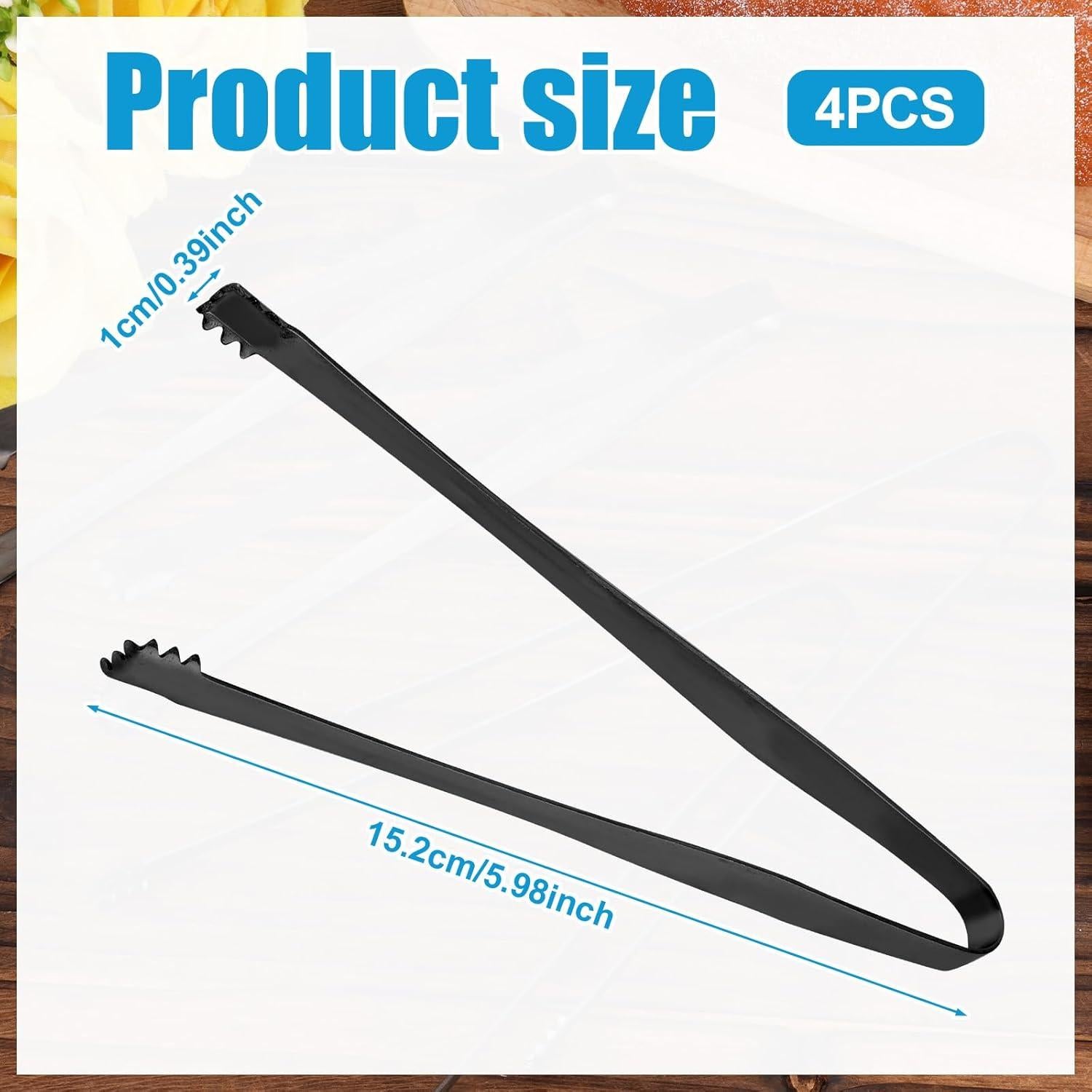 4 Pinzas de Acero Inoxidable BOXOB para Chalaza de Huevo 15.2 cm