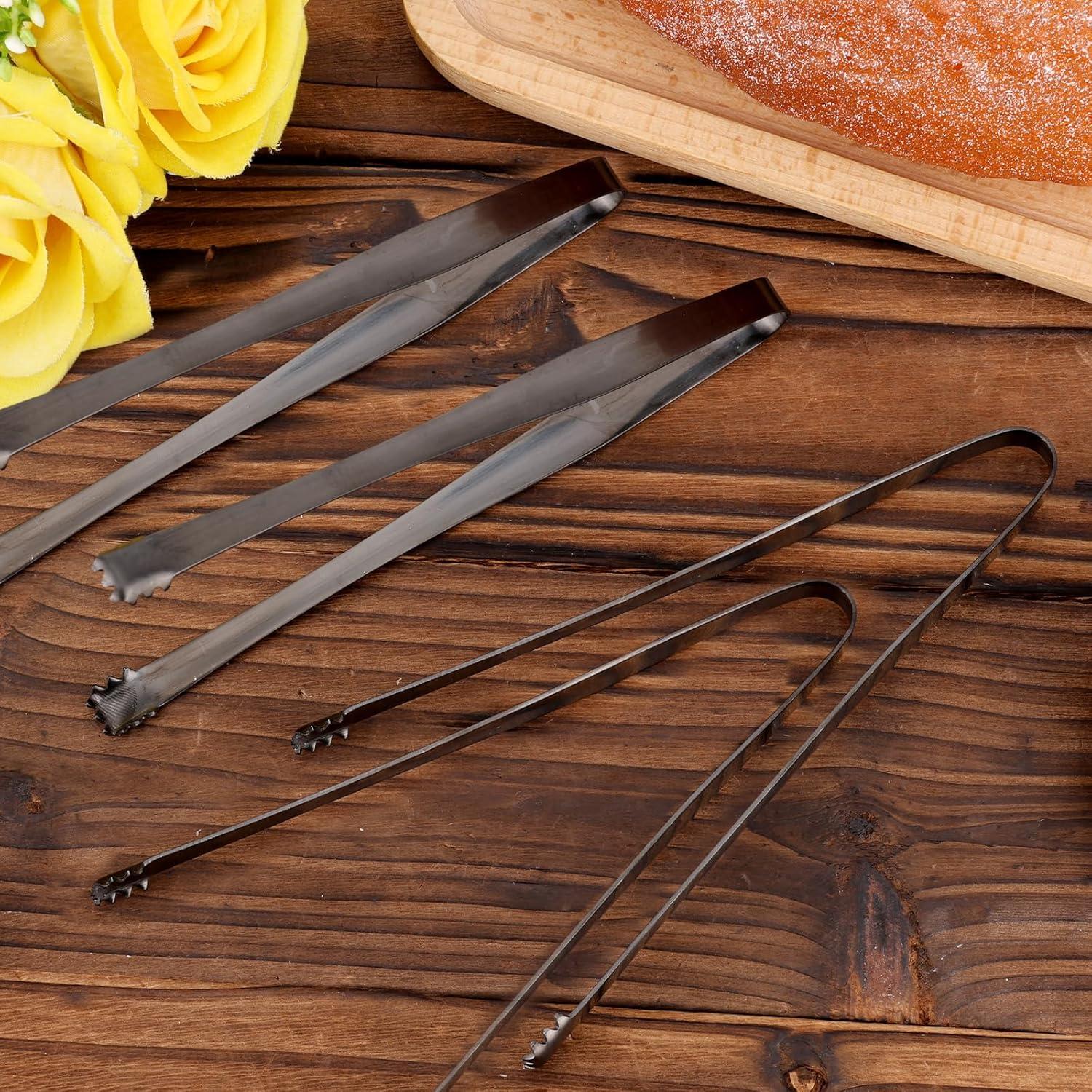 4 Pinzas de Acero Inoxidable BOXOB para Chalaza de Huevo 15.2 cm