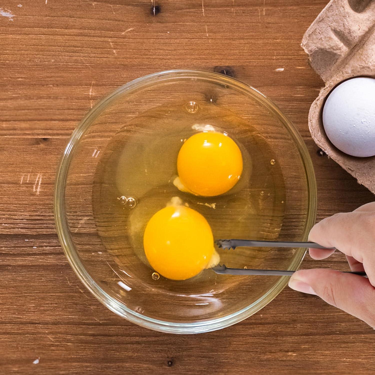 4 Pinzas de Acero Inoxidable BOXOB para Chalaza de Huevo 15.2 cm