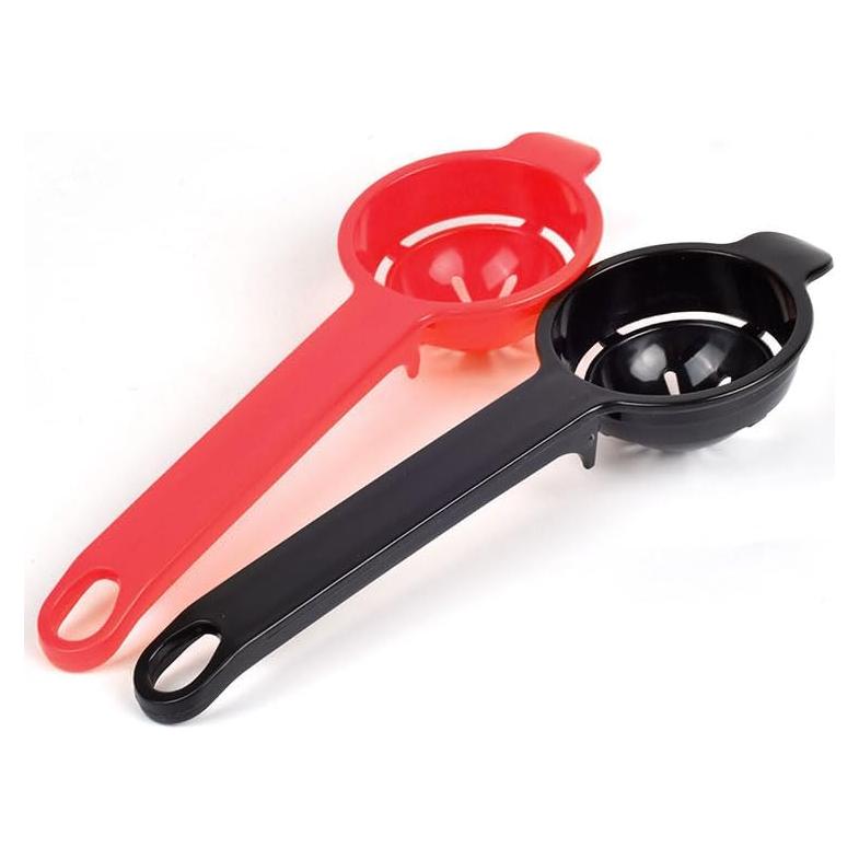 Separador de Yema de Huevo Adoxija - 2 Piezas, Plástico, Negro y Rojo