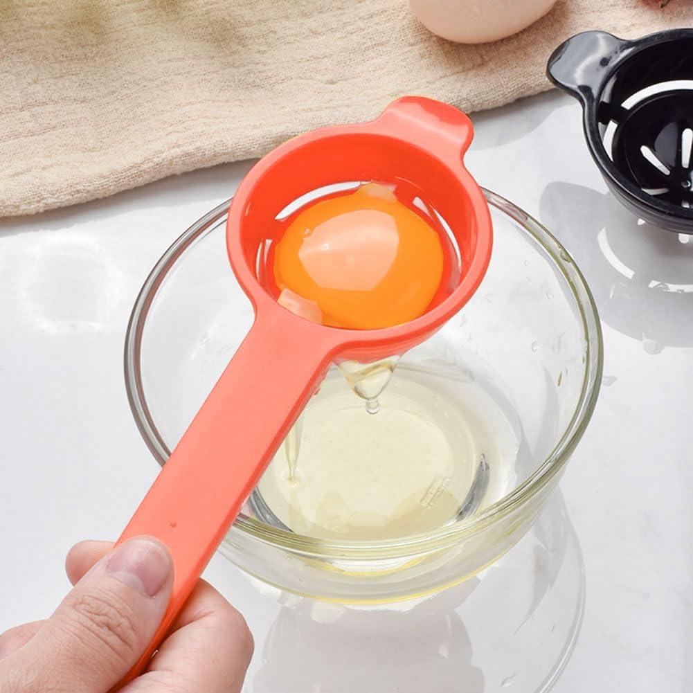 Separador de Yema de Huevo Adoxija - 2 Piezas, Plástico, Negro y Rojo