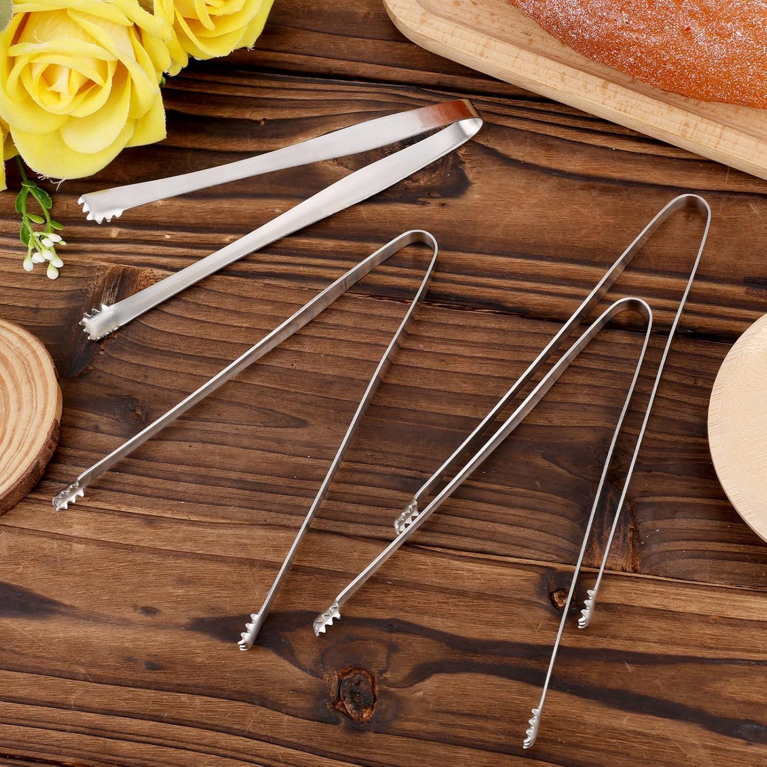 4 Pinzas de Acero Inoxidable BOXOB para Chalaza de Huevo 15.2 cm