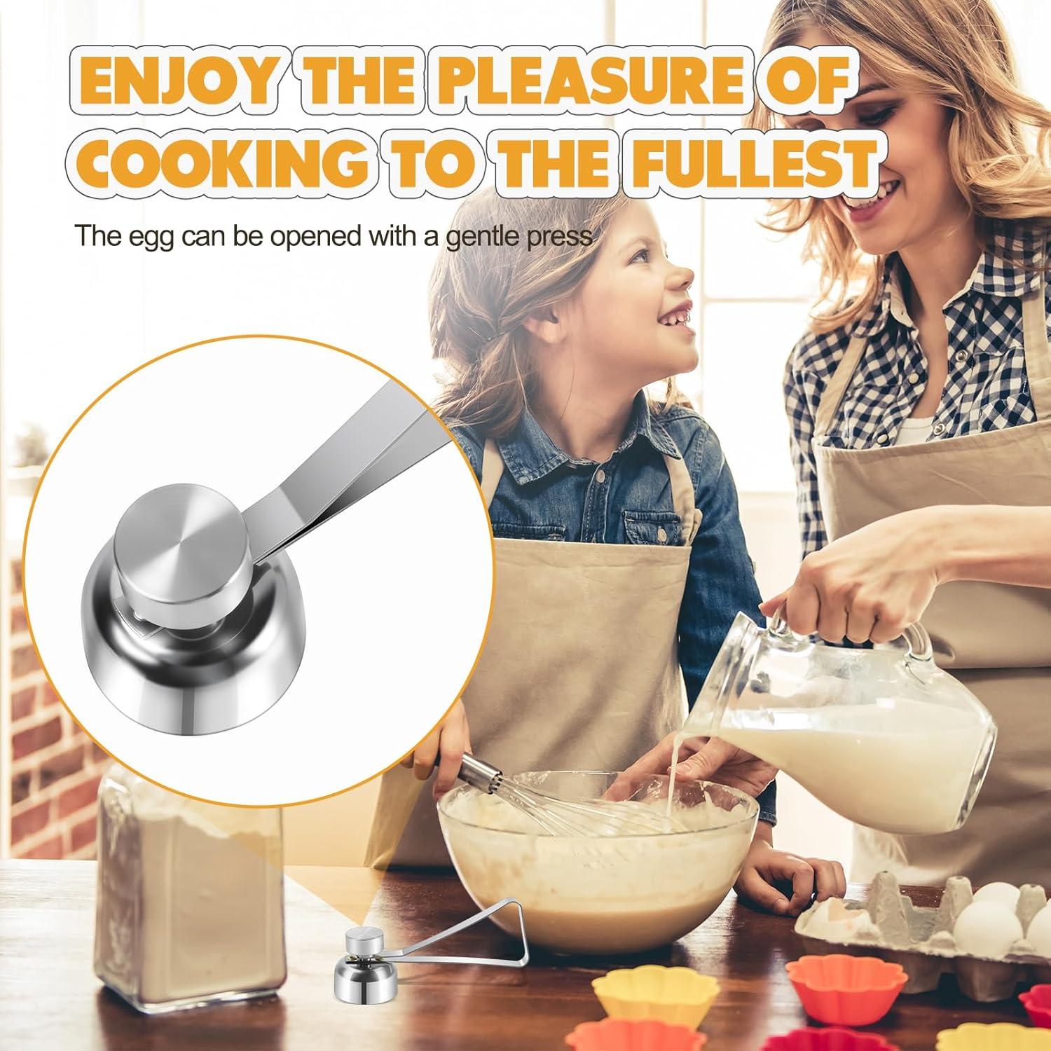 Abridor de Huevos Ajustable Wahijihe de Acero Inoxidable 304