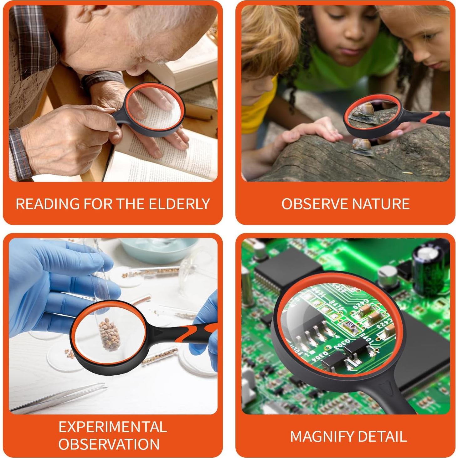 Paquete de 3 Lentes de Aumento SHENGQIDZ 10X 75mm