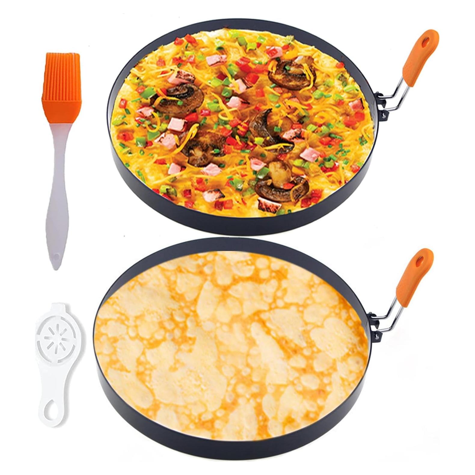Juego de 2 Anillos de Tortilla WOWITIS 20 cm Antiadherente