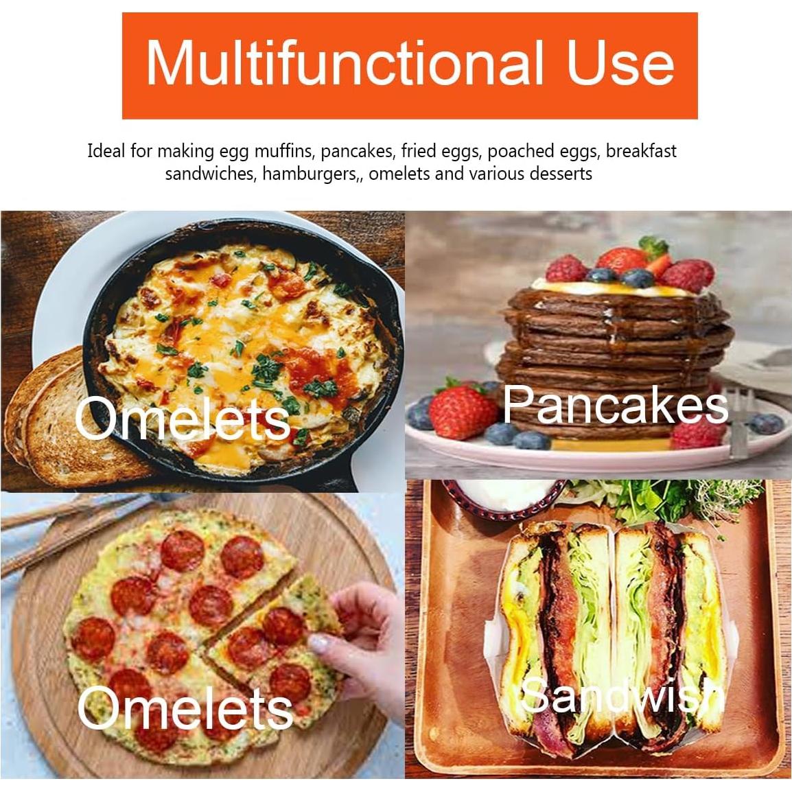 Juego de 2 Anillos de Tortilla WOWITIS 20 cm Antiadherente