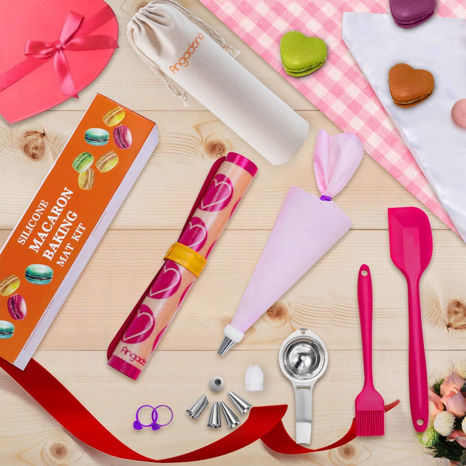 Kit de Hornear Macarons Angadona - 30 Piezas Silicona