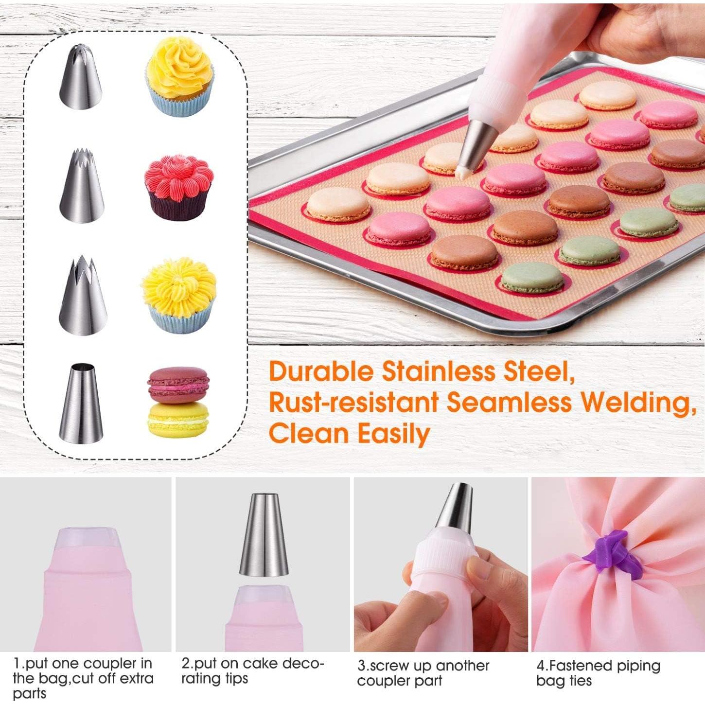 Kit de Hornear Macarons Angadona - 30 Piezas Silicona