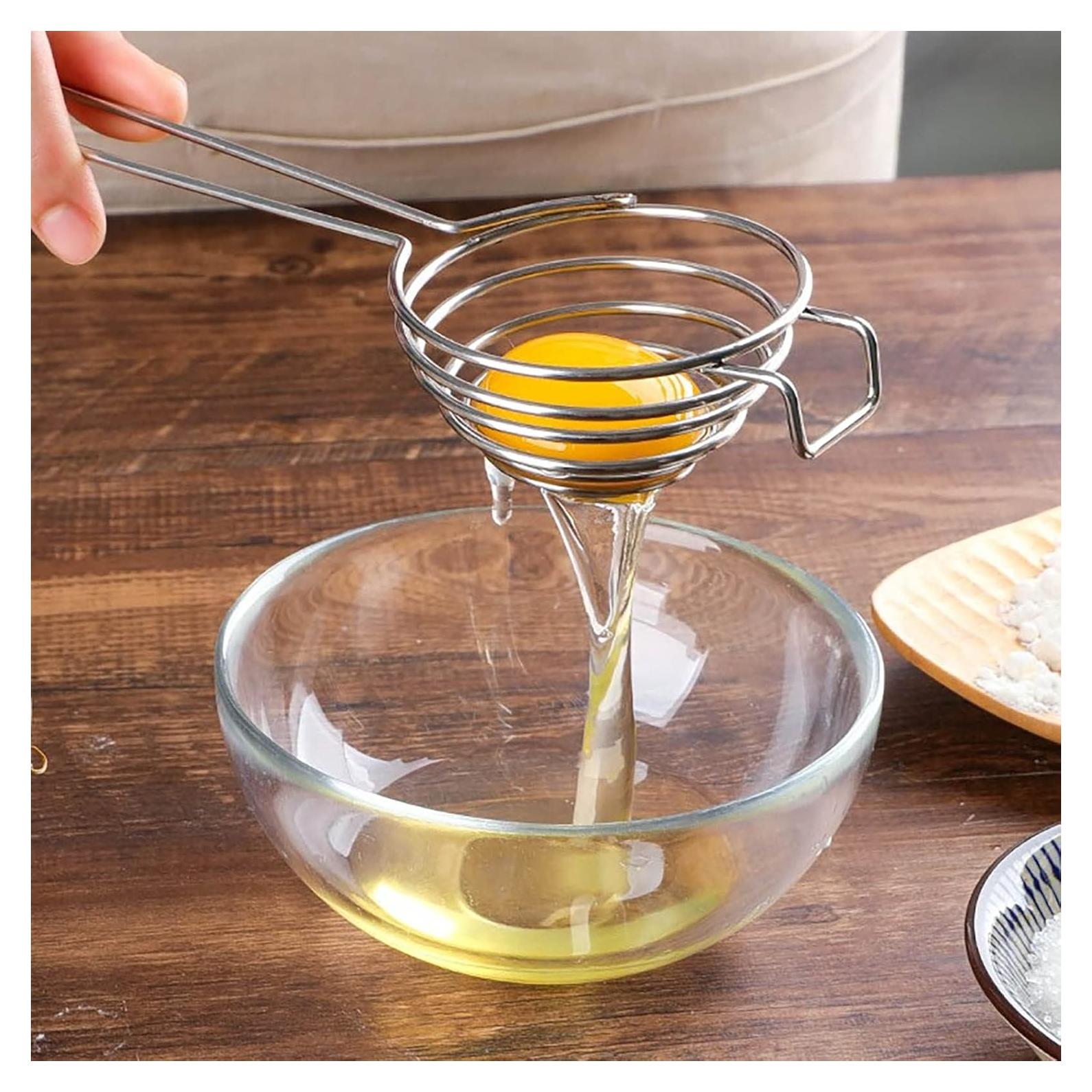 Egg Separator For Eggs Egg White Separator Stainless Steel Egg Separators Kitchen Baking Supplies Kitchen Gadgets Cooking Gadgets Baking Accessories Baking forFor Women Men