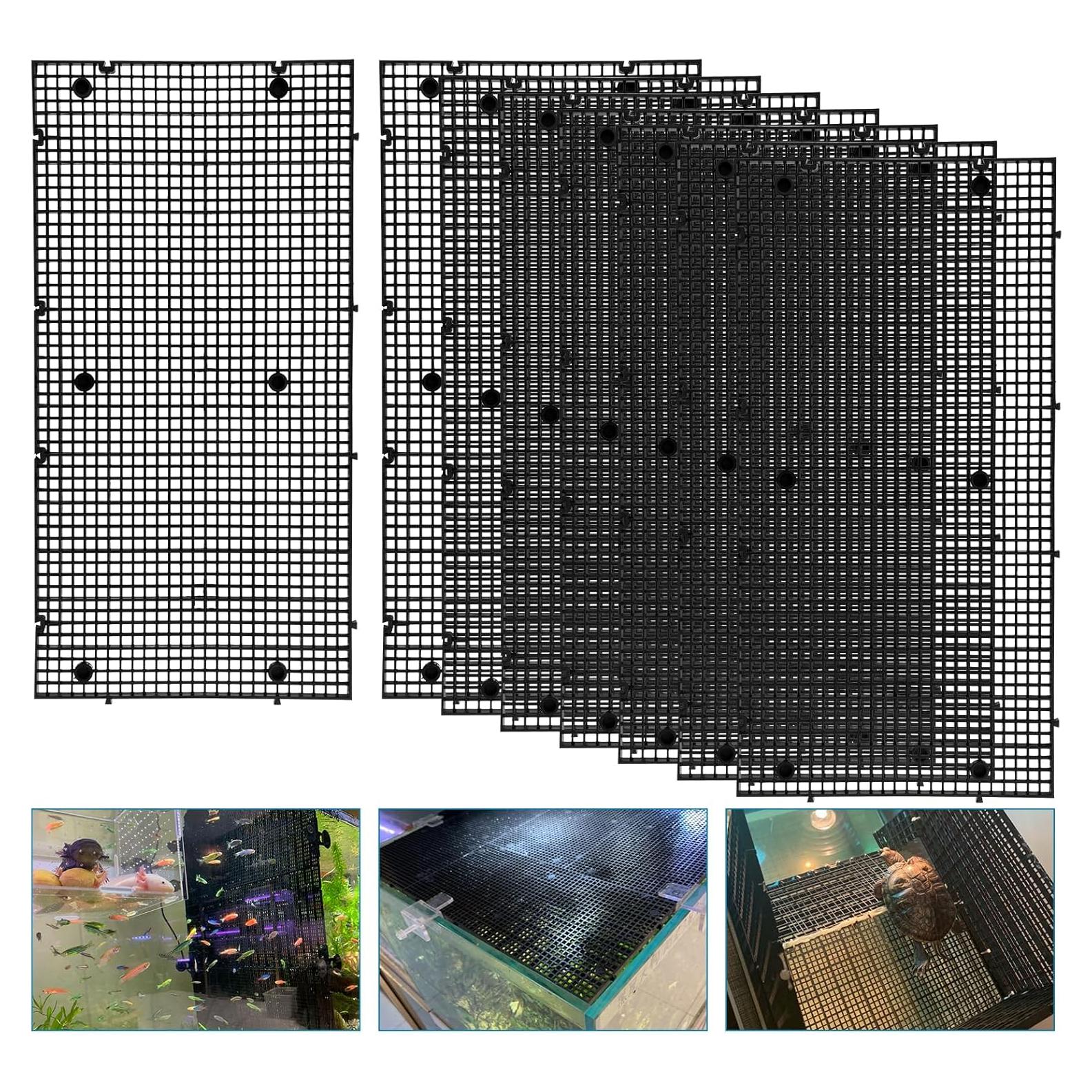 Separador de Acuario Weramics 8 Piezas 30x15 cm Negro