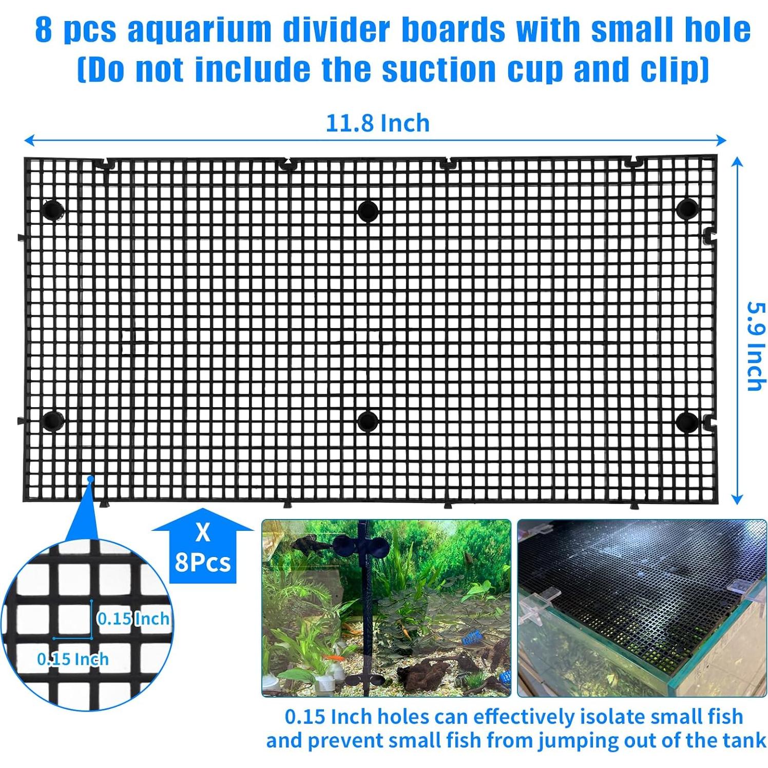 Separador de Acuario Weramics 8 Piezas 30x15 cm Negro