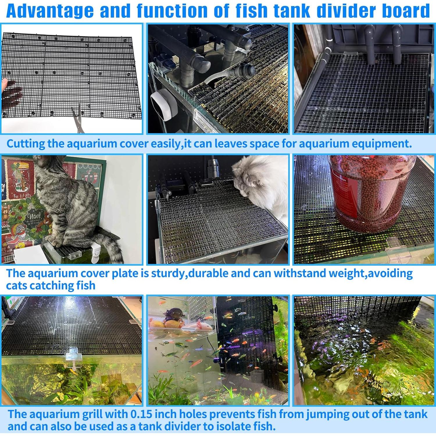 Separador de Acuario Weramics 8 Piezas 30x15 cm Negro