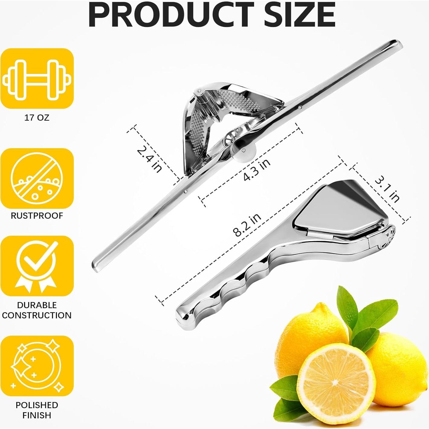 Exprimidor Manual de Limón Elyssnova de Acero Inoxidable