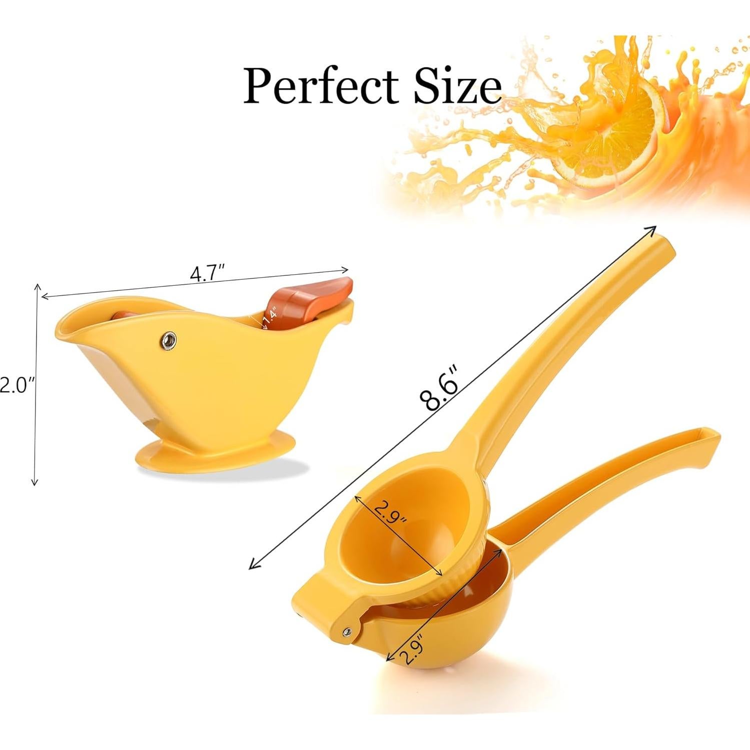 Exprimidor de Limón Manual Domonic Home Amarillo Ergonómico