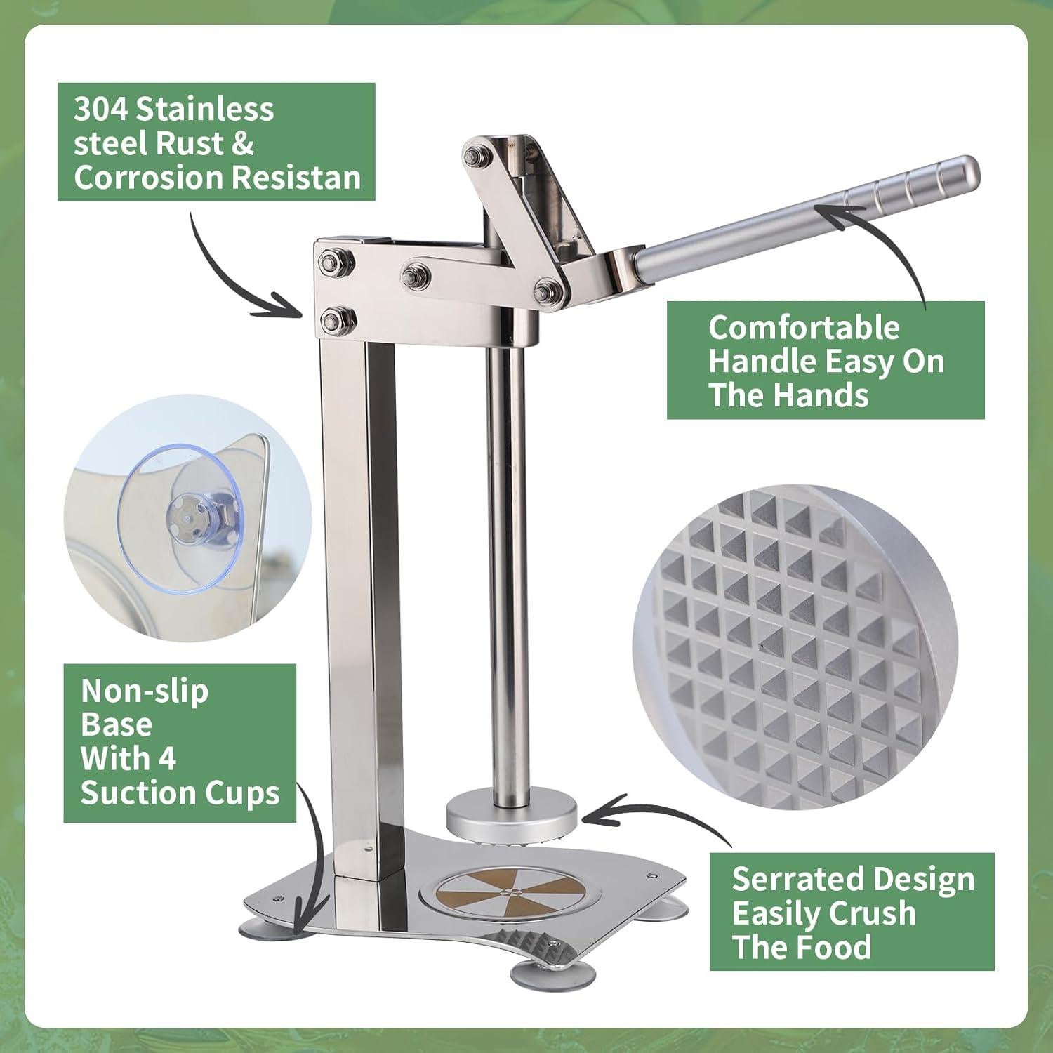 Prensa Manual de Limón Garwei - Exprimidor de Acero Inoxidable 2.72 kg