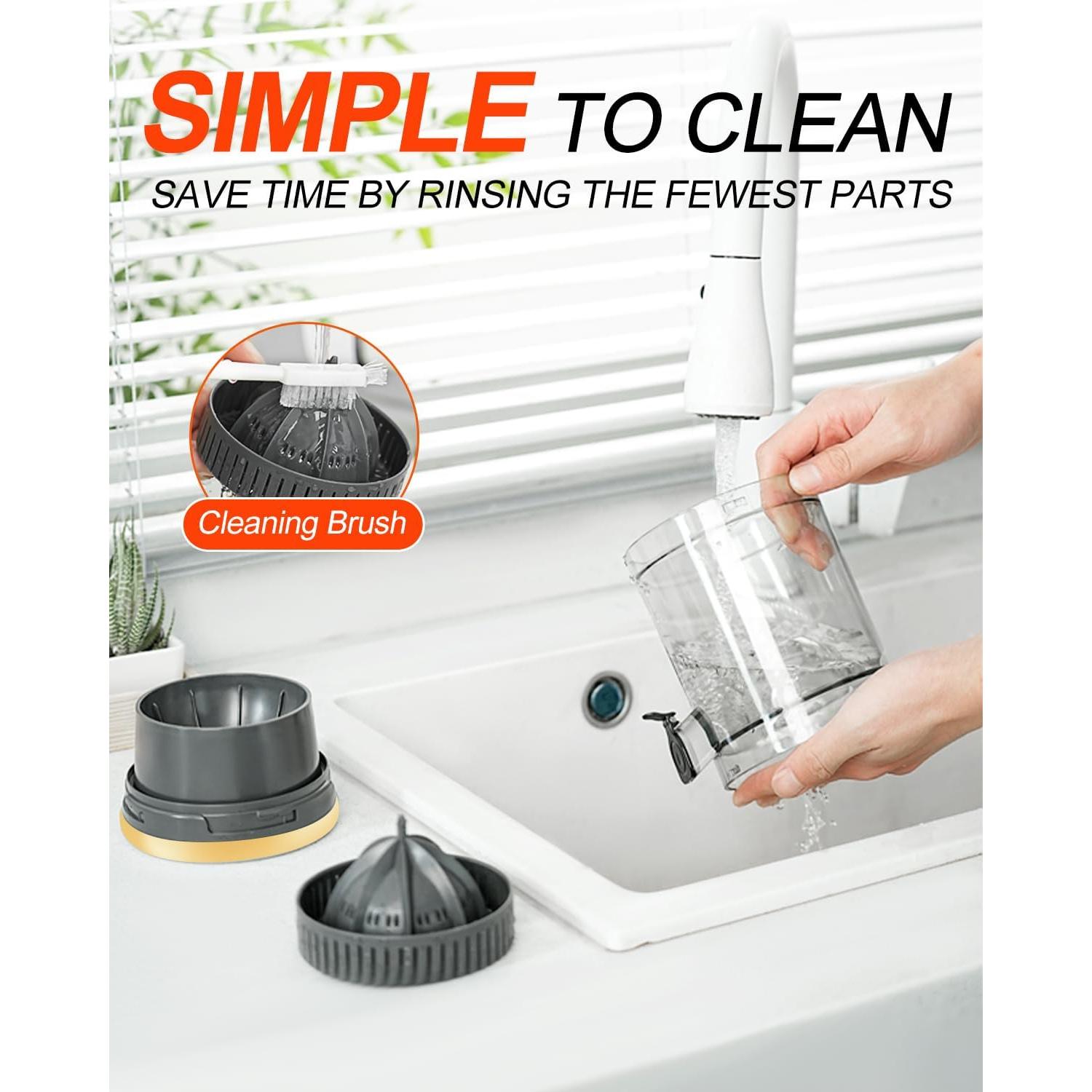 Exprimidor Eléctrico DUSENHO Recargable USB 1L Amarillo