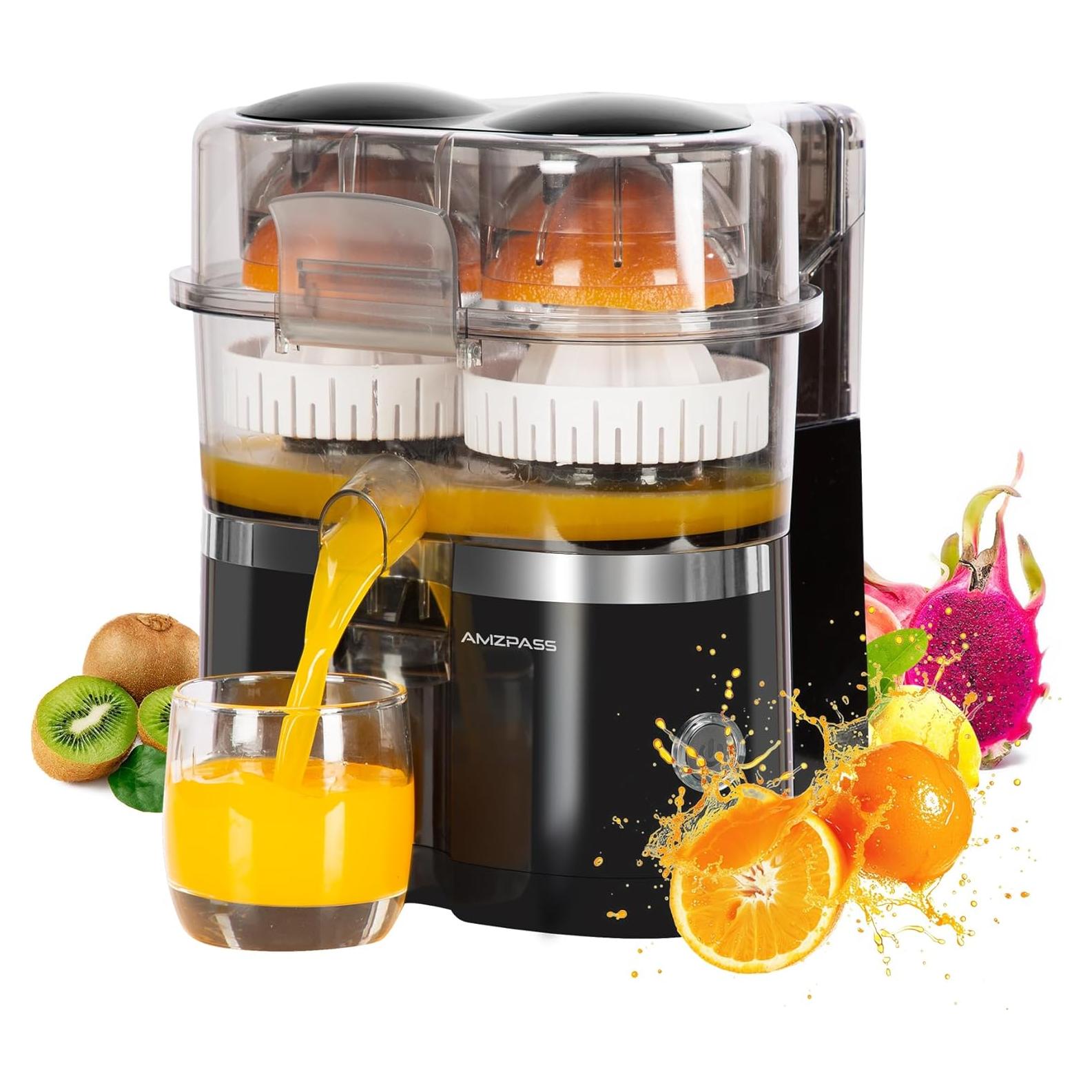 Exprimidor Eléctrico de Cítricos Amzpass Doble Cabeza 100W
