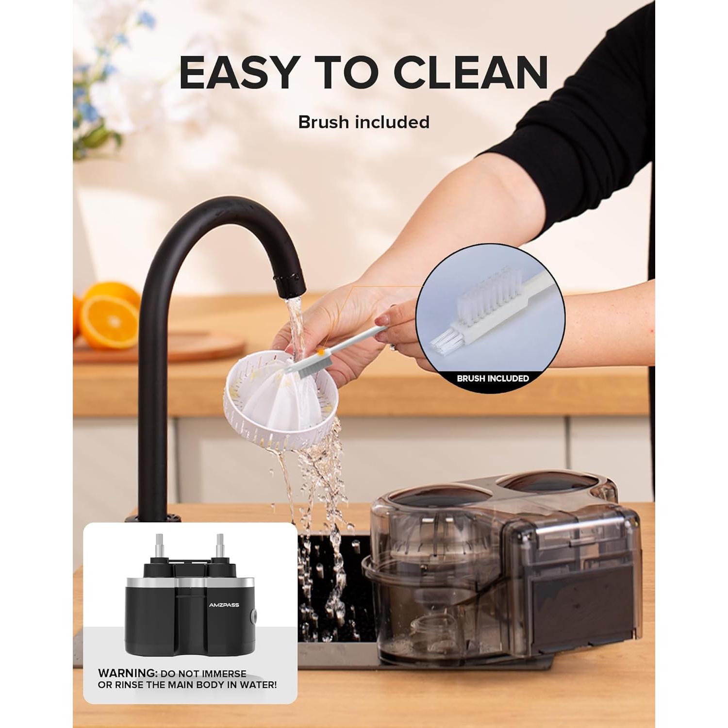 Exprimidor Eléctrico de Cítricos Amzpass Doble Cabeza 100W